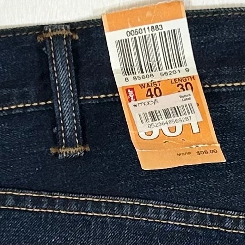 Levis 501 Original Fit Jeans Dark Wash Indigo 100% Cotton 40x30 005011883